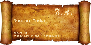 Neuman Andor névjegykártya